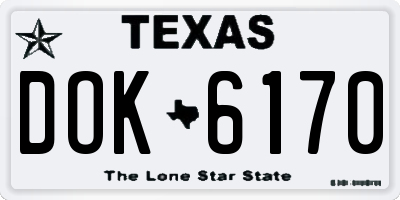 TX license plate DOK6170