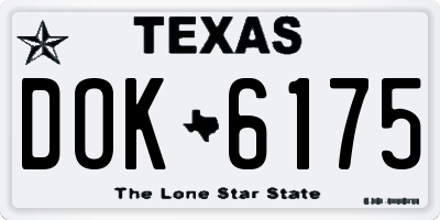 TX license plate DOK6175