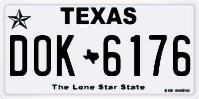 TX license plate DOK6176