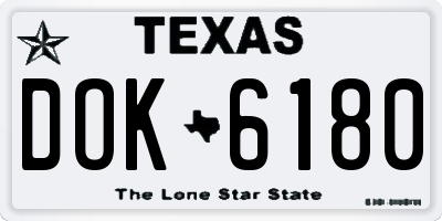 TX license plate DOK6180