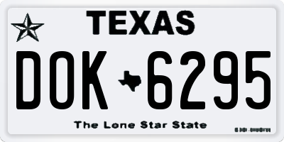 TX license plate DOK6295