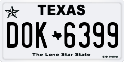 TX license plate DOK6399