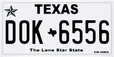 TX license plate DOK6556