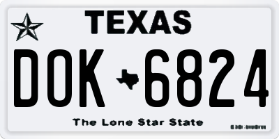 TX license plate DOK6824