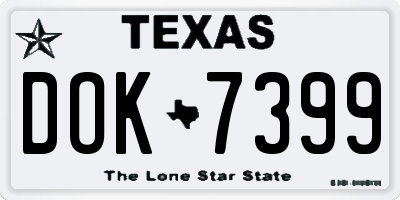 TX license plate DOK7399