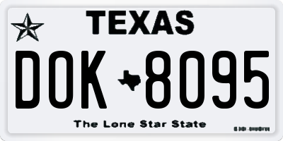 TX license plate DOK8095