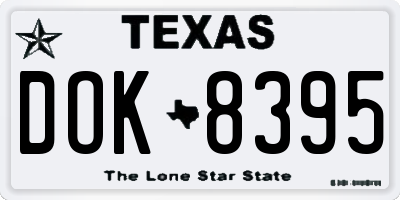 TX license plate DOK8395
