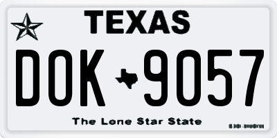 TX license plate DOK9057