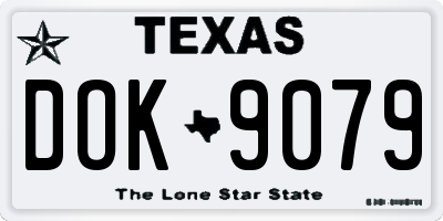 TX license plate DOK9079