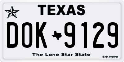 TX license plate DOK9129