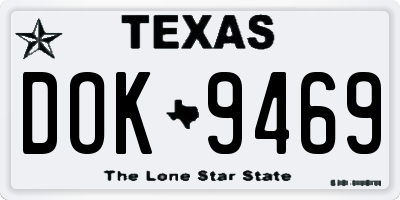 TX license plate DOK9469