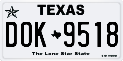 TX license plate DOK9518