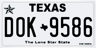TX license plate DOK9586