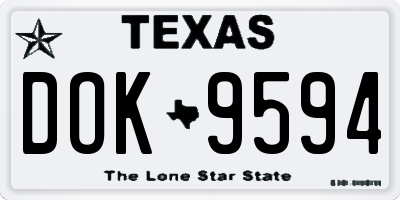 TX license plate DOK9594