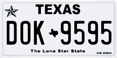 TX license plate DOK9595