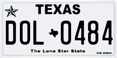 TX license plate DOL0484