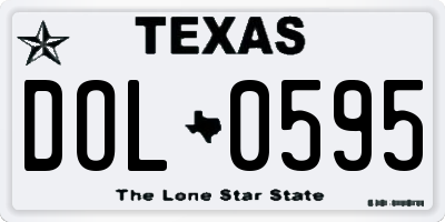 TX license plate DOL0595