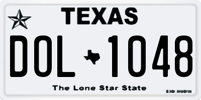 TX license plate DOL1048