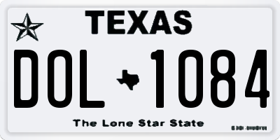TX license plate DOL1084