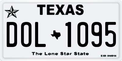 TX license plate DOL1095