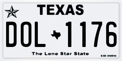 TX license plate DOL1176