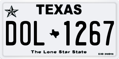TX license plate DOL1267