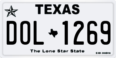 TX license plate DOL1269