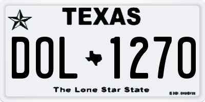 TX license plate DOL1270
