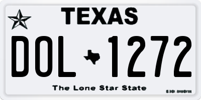 TX license plate DOL1272