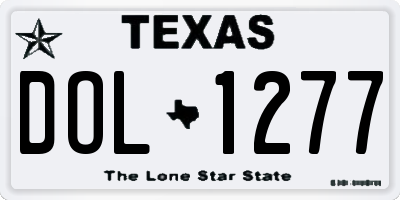 TX license plate DOL1277