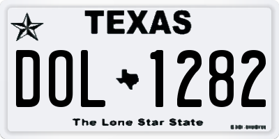 TX license plate DOL1282