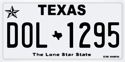 TX license plate DOL1295