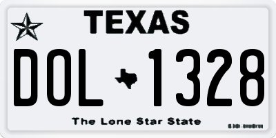 TX license plate DOL1328
