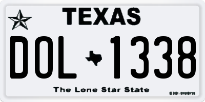 TX license plate DOL1338