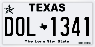 TX license plate DOL1341