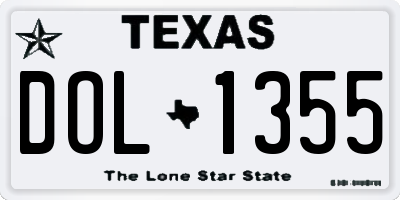 TX license plate DOL1355