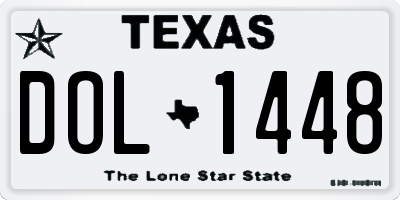 TX license plate DOL1448