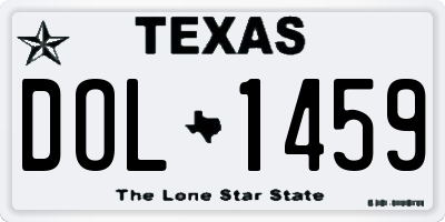 TX license plate DOL1459