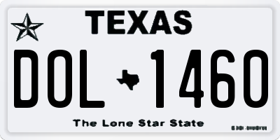 TX license plate DOL1460