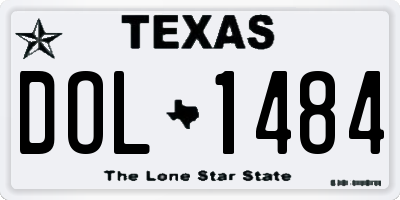 TX license plate DOL1484