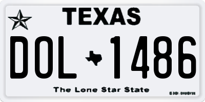 TX license plate DOL1486