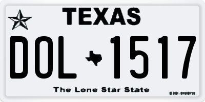 TX license plate DOL1517
