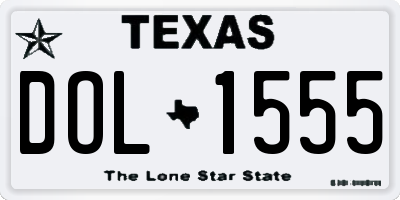TX license plate DOL1555
