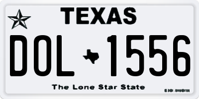 TX license plate DOL1556