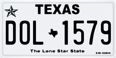 TX license plate DOL1579