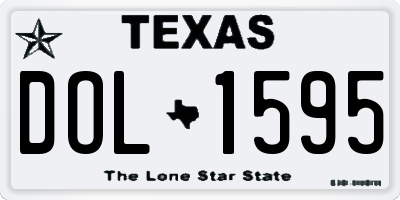 TX license plate DOL1595