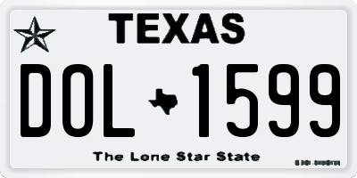 TX license plate DOL1599