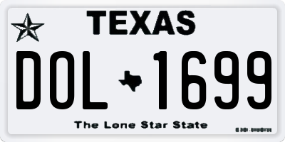 TX license plate DOL1699