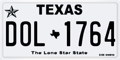 TX license plate DOL1764