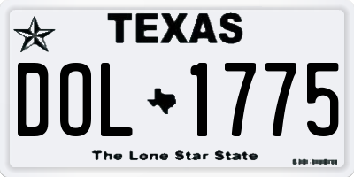 TX license plate DOL1775
